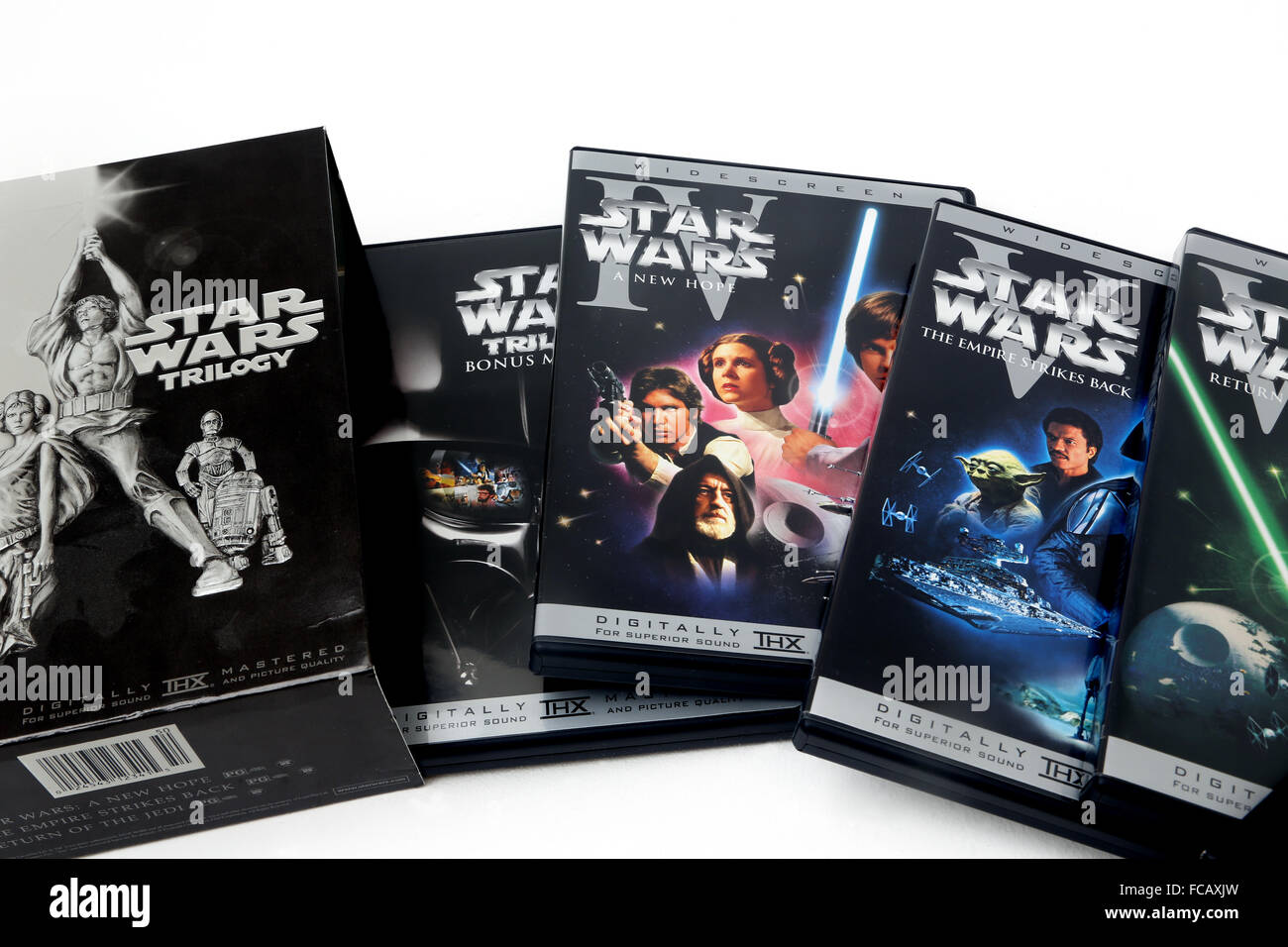 Star Wars Trilogy DVD Box Set Stock Photo