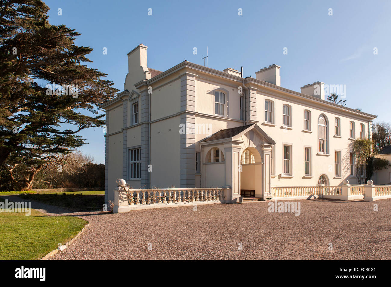 Liss Ard House, Skibbereen, West Cork, Ireland with copy space. Stock Photo