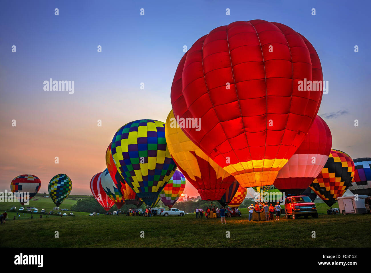 Hot Air Balloon Festival in Indianola Iowa Stock Photo