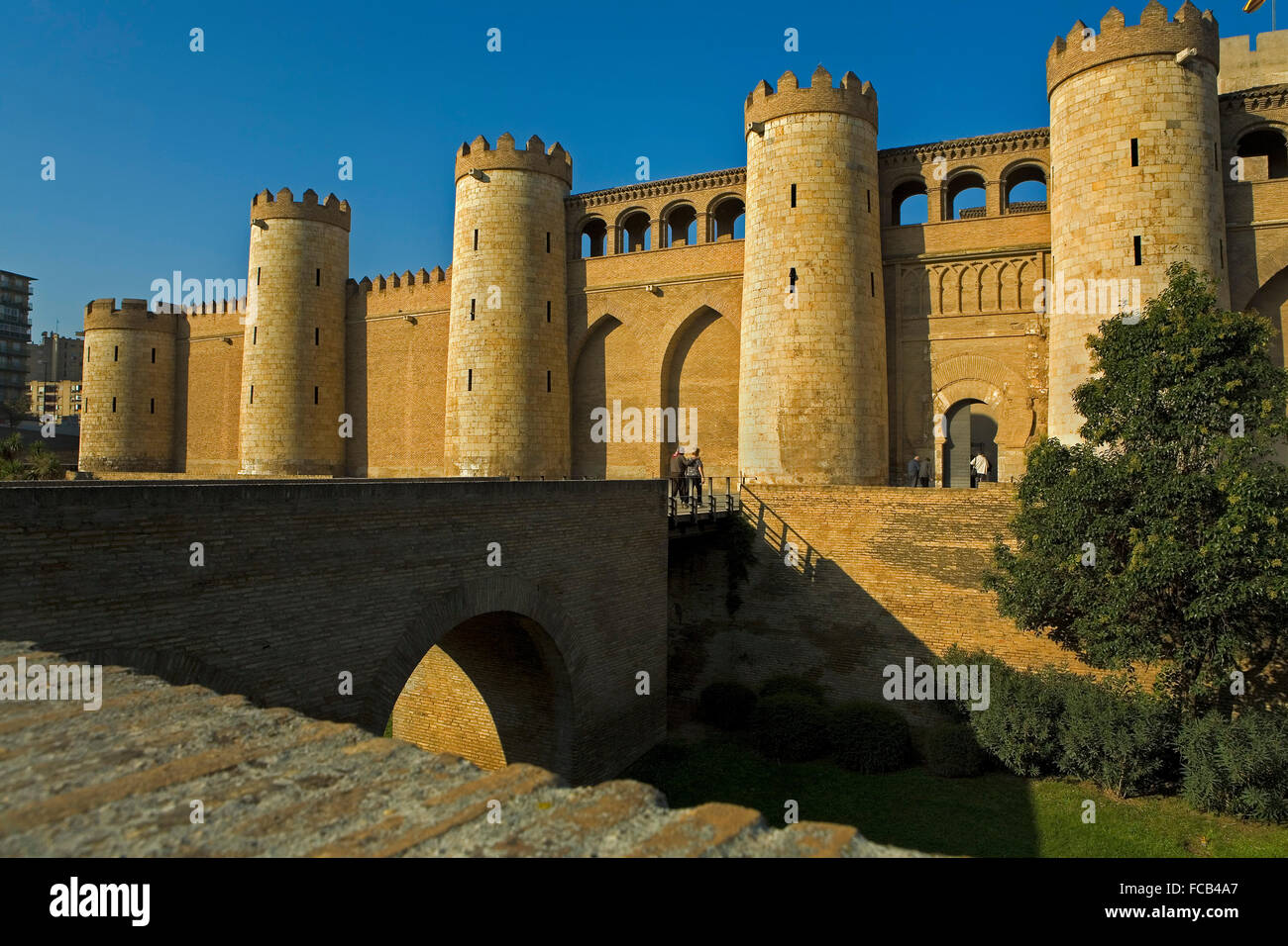 Zaragoza, Aragón, Spain: Aljafería Palace. Stock Photo