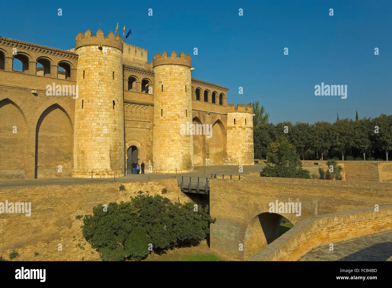 Zaragoza, Aragón, Spain: Aljafería Palace. Stock Photo