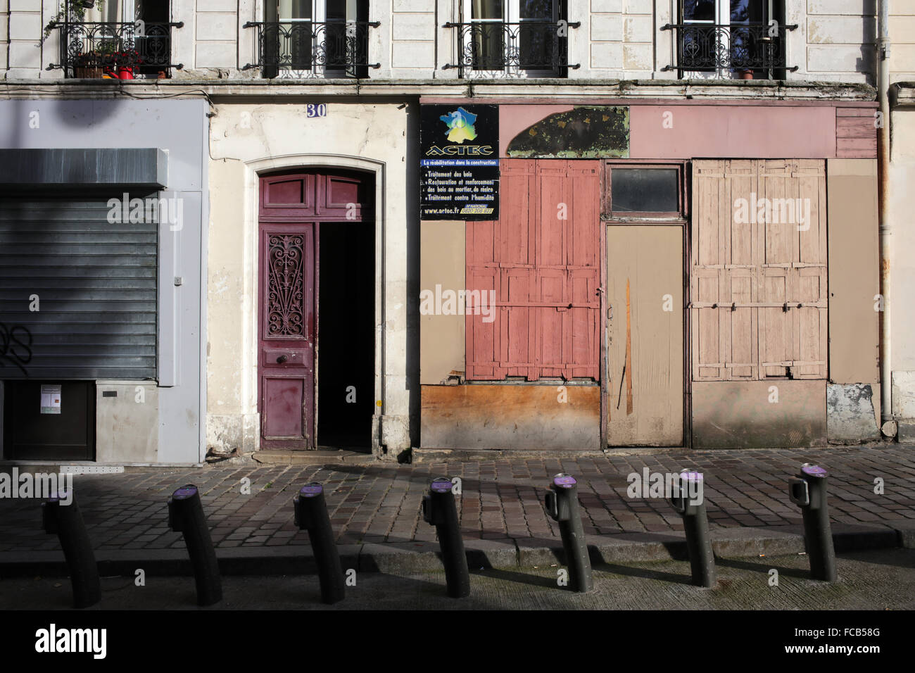 30 rue Piat - Belleville - 20th arrondissement - Paris - France Stock Photo