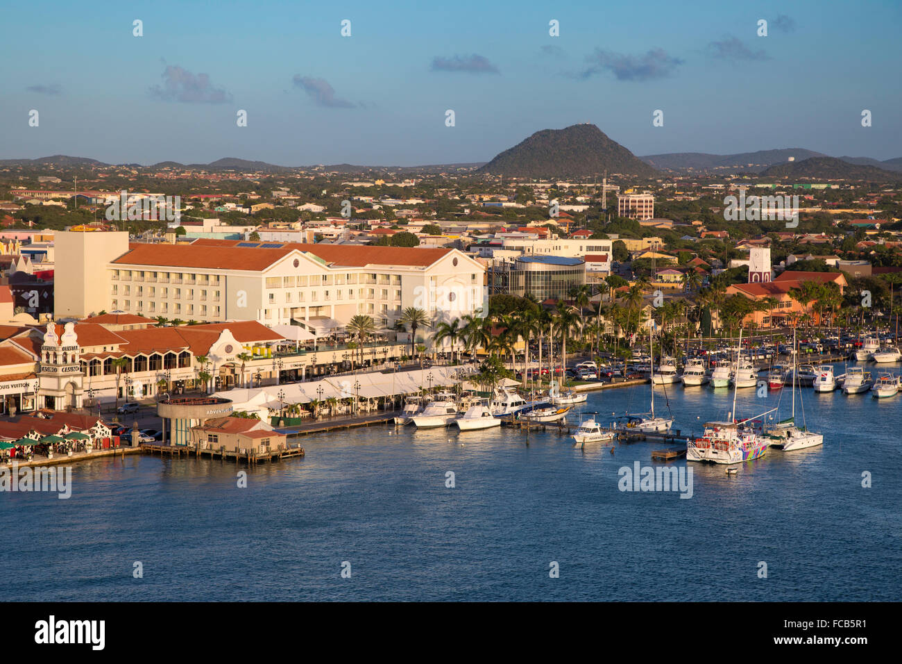 View over Oranjestad, Aruba, West Indies Stock Photo