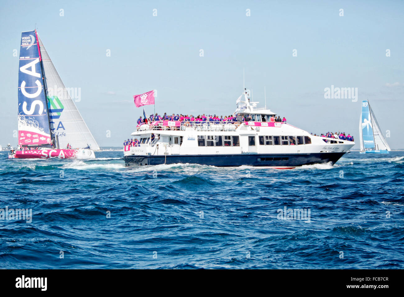 Stop over of the Volvo Ocean Race in Lorient, Brittany, France. Stock Photo