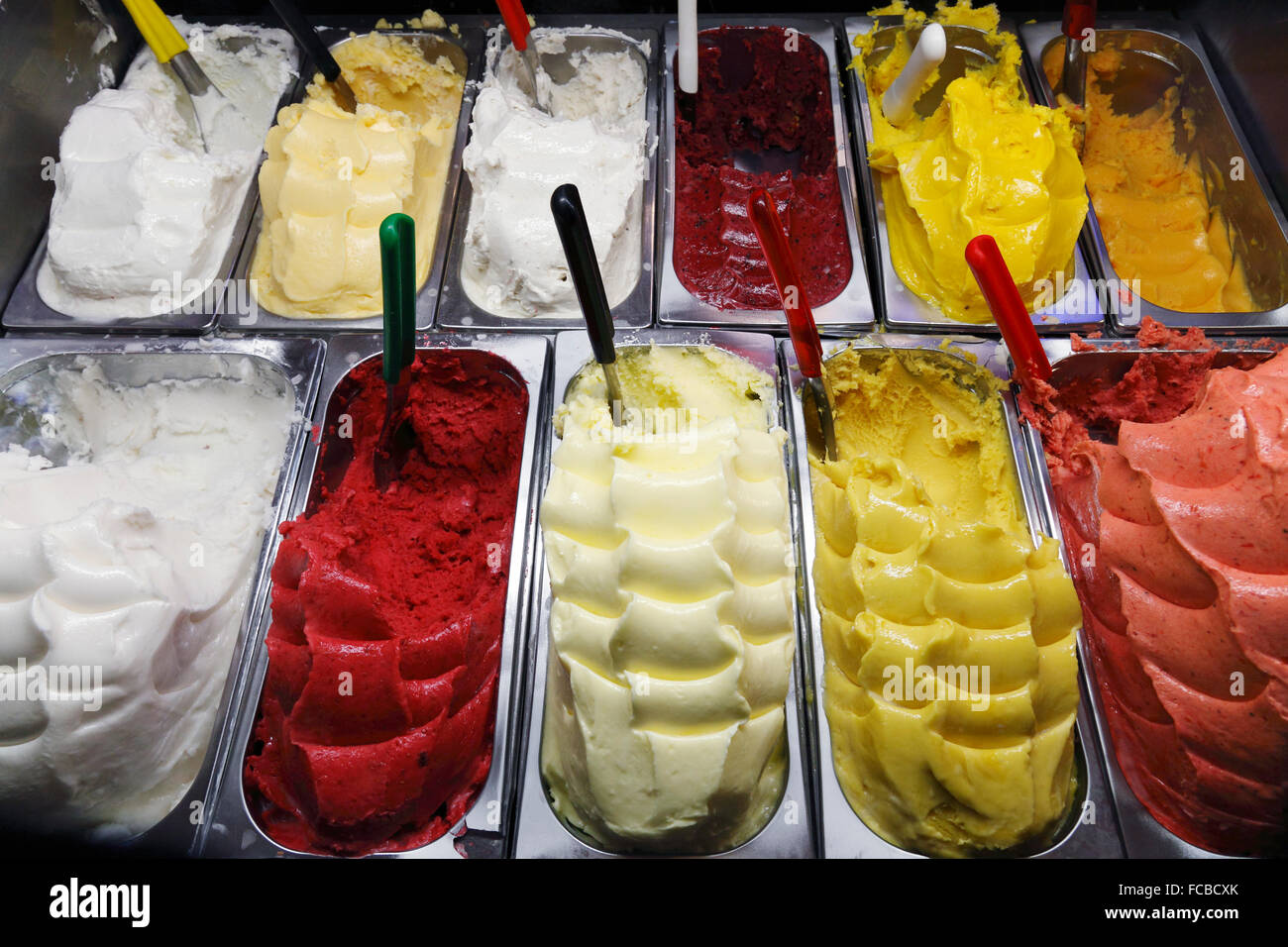 ice cream parlour in Rome, Italy Stock Photo