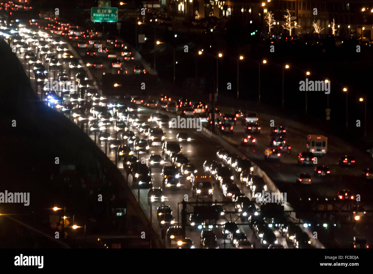 A view of busy traffic on the West Side highway in New York City, USA Stock Photo Alamy