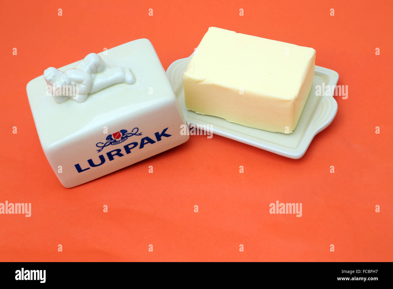 Lurpak Butter Dish With Butter Stock Photo Alamy
