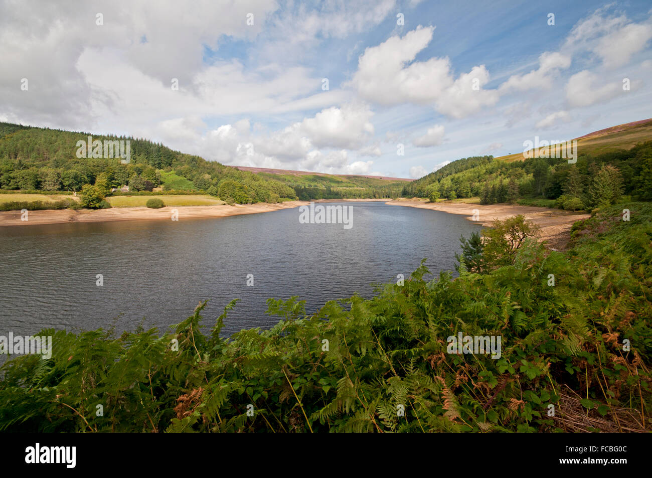 Derwent Reservoir in the Peak District. Famous for its role in the second world war with the Dambuster raids. Stock Photo