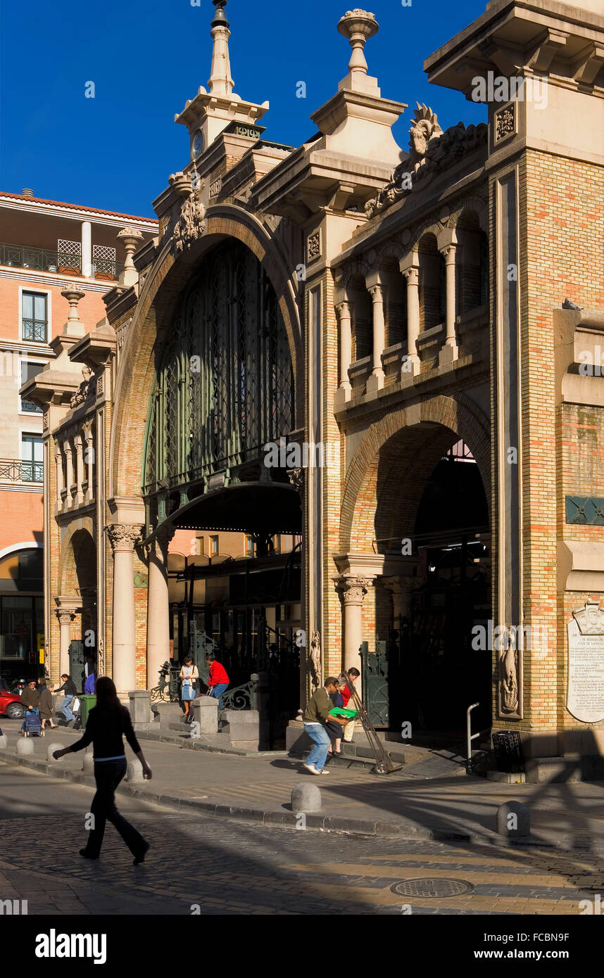 Zaragoza, Aragón, Spain:Central Market Stock Photo