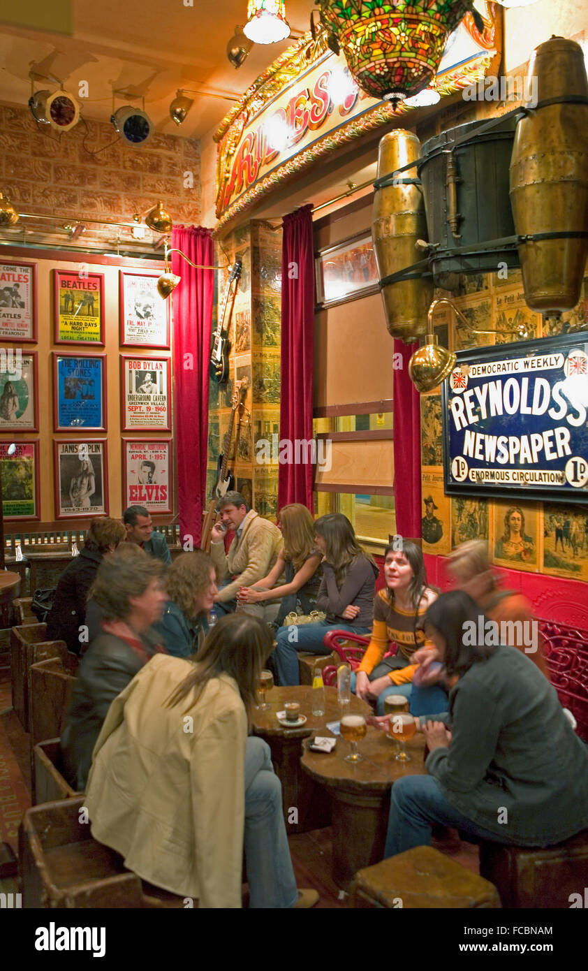 Zaragoza, Aragón, Spain: Rock & Blues Cafe. Cuatro de Agosto, 5. Stock Photo