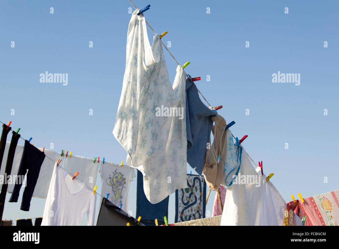 hanger, afurada, clothes sun, tradition, antique technique, rural method, drying Stock Photo