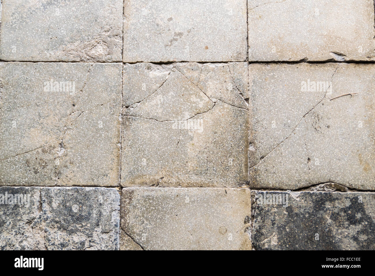 Background formed by the old broken tiles of a country house in Italy. Stock Photo