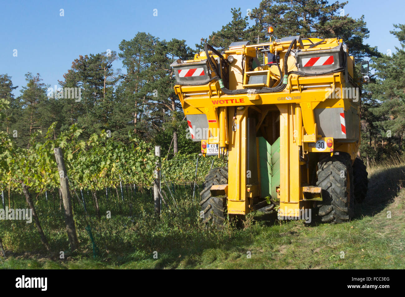 Grape harvesting machine hires stock photography and images Alamy