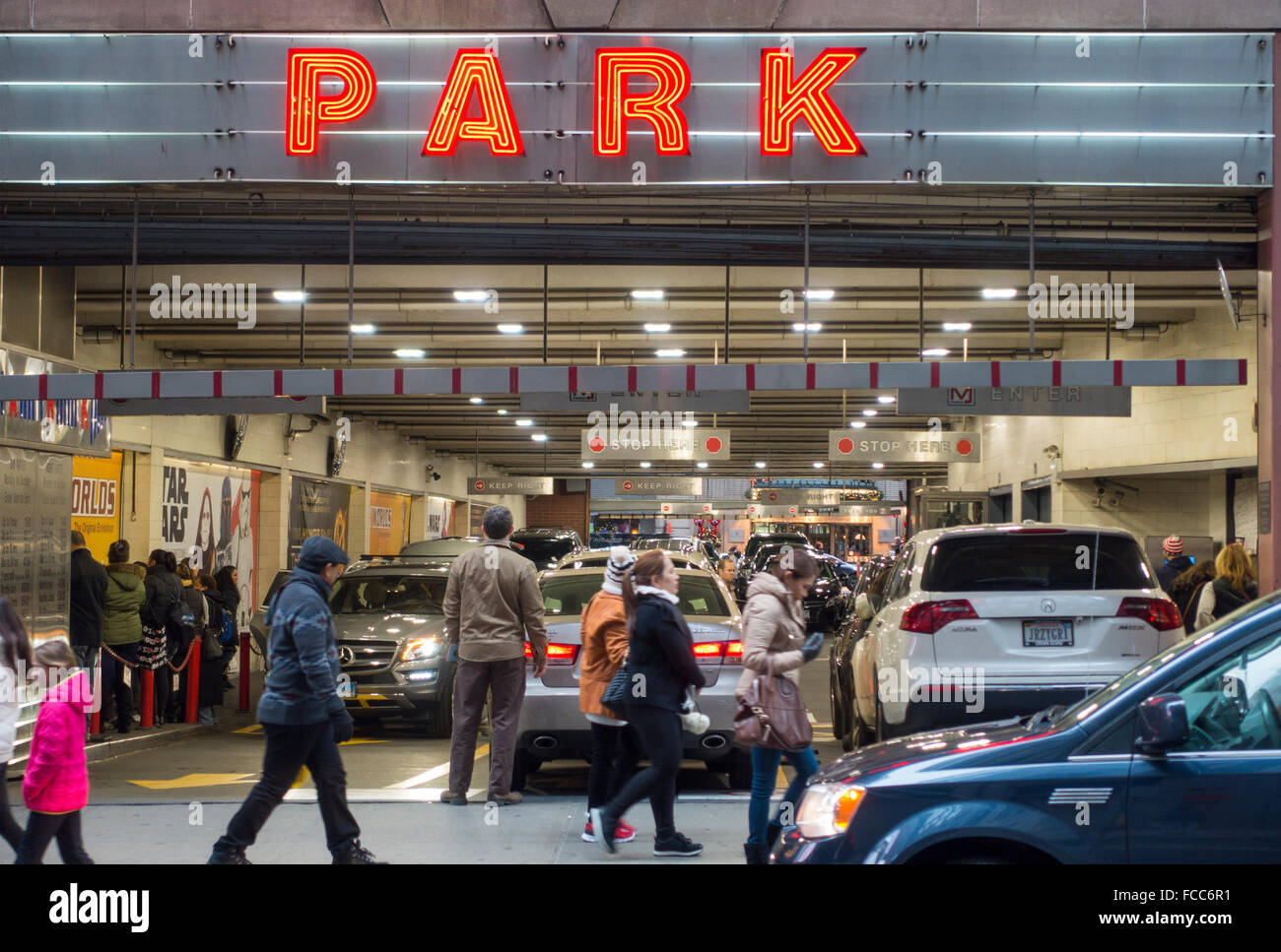 parking garage and valet parking in theatre district in Manhattan NYC