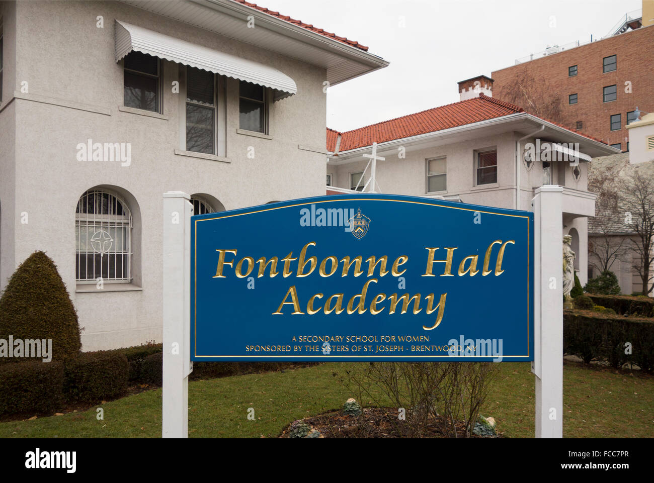 Fontbonne Hall Academy all girls private Roman Catholic high school in Fort Hamilton Brooklyn NYC Stock Photo
