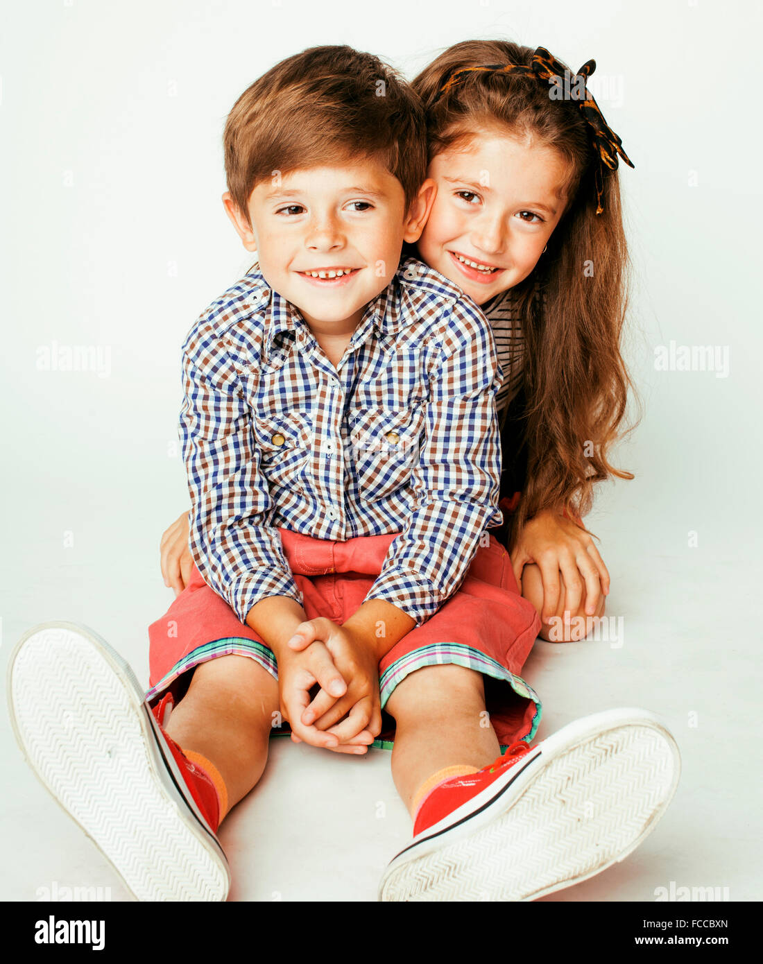 Little Cute Boy Girl Hugging Playing On White Background Happy Family Close Up Isolated Brother And Sister Smiling Stock Photo Alamy Little Cute Boy Girl Hugging Playing On White Background Happy Family Close Up Isolated Brother And Sister Smiling Stock Photo Alamy