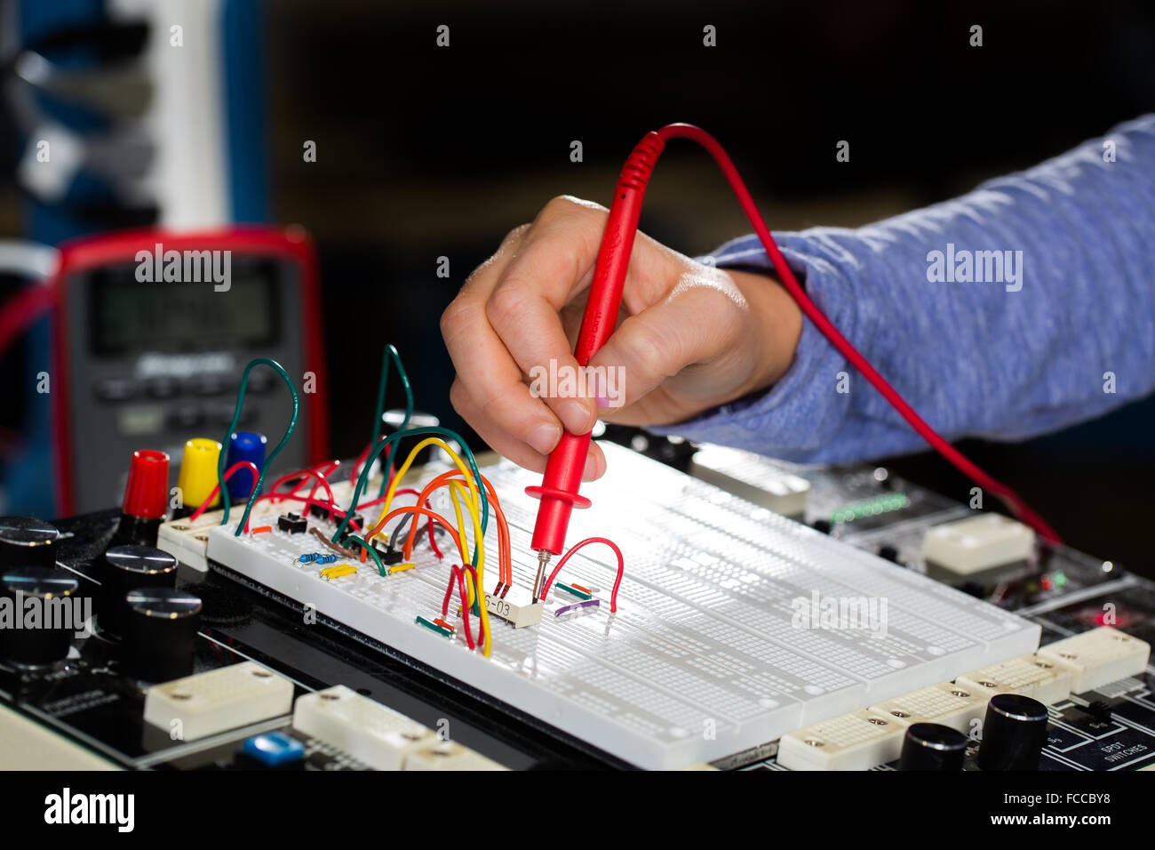 Information Technology. Wiring for servers and computers. Stock Photo