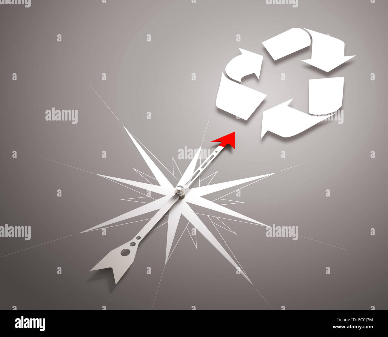 Conceptual image of compass pointing the direction Stock Photo - Alamy