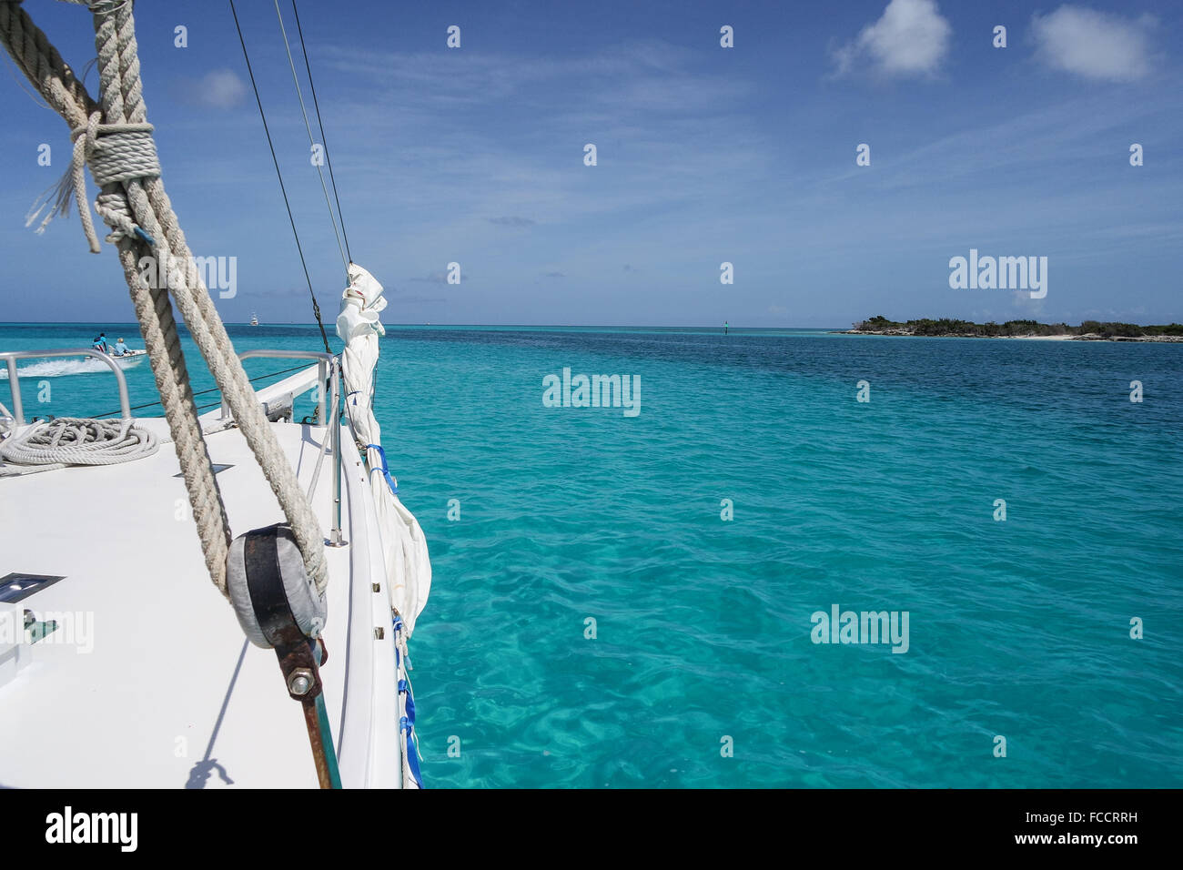 Ship's Bow With Sea And Sky In Background Stock Photo Alamy