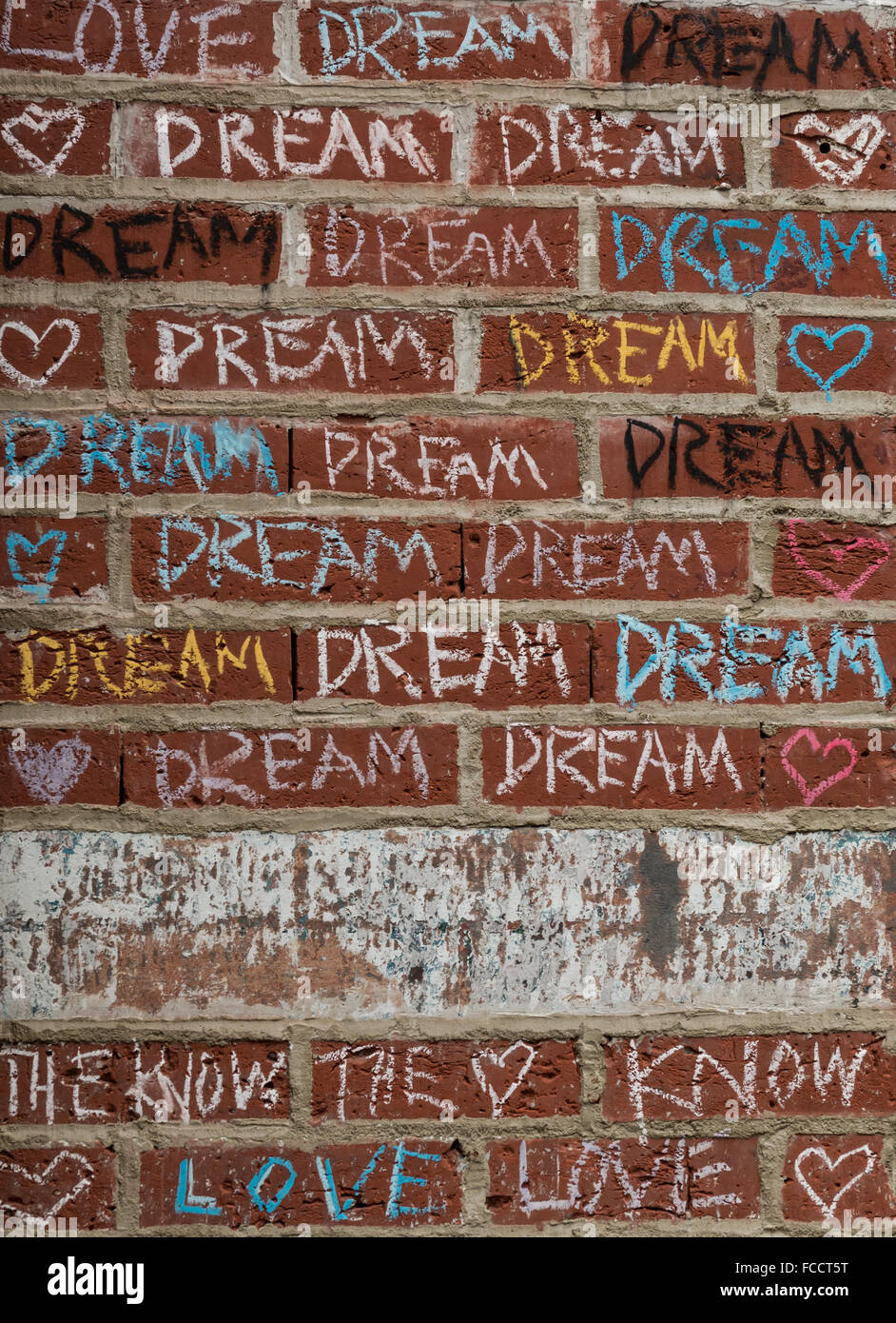 Graffiti on bricks hires stock photography and images Alamy
