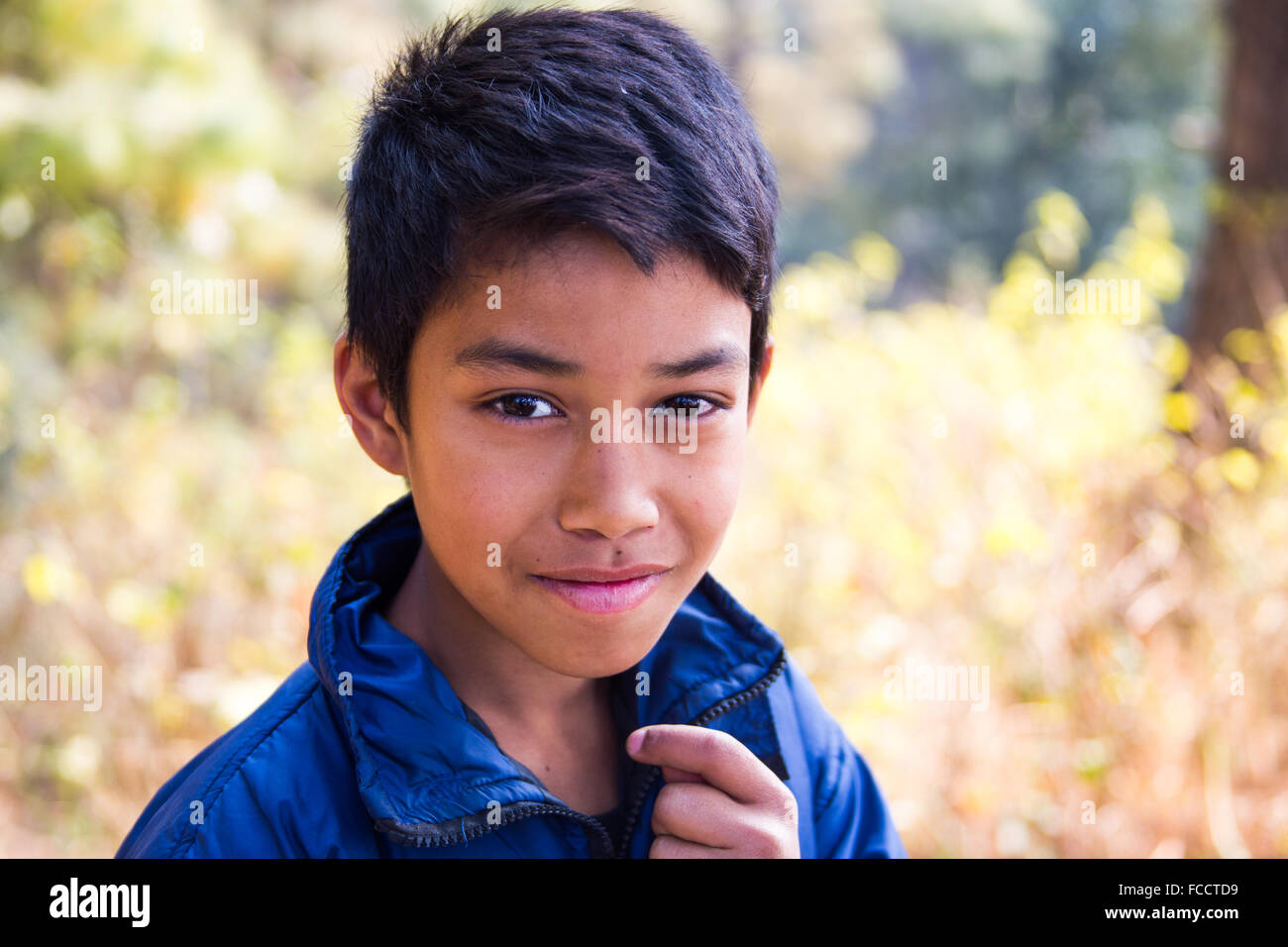 Local boy in Kathmandu, Nepal Stock Photo