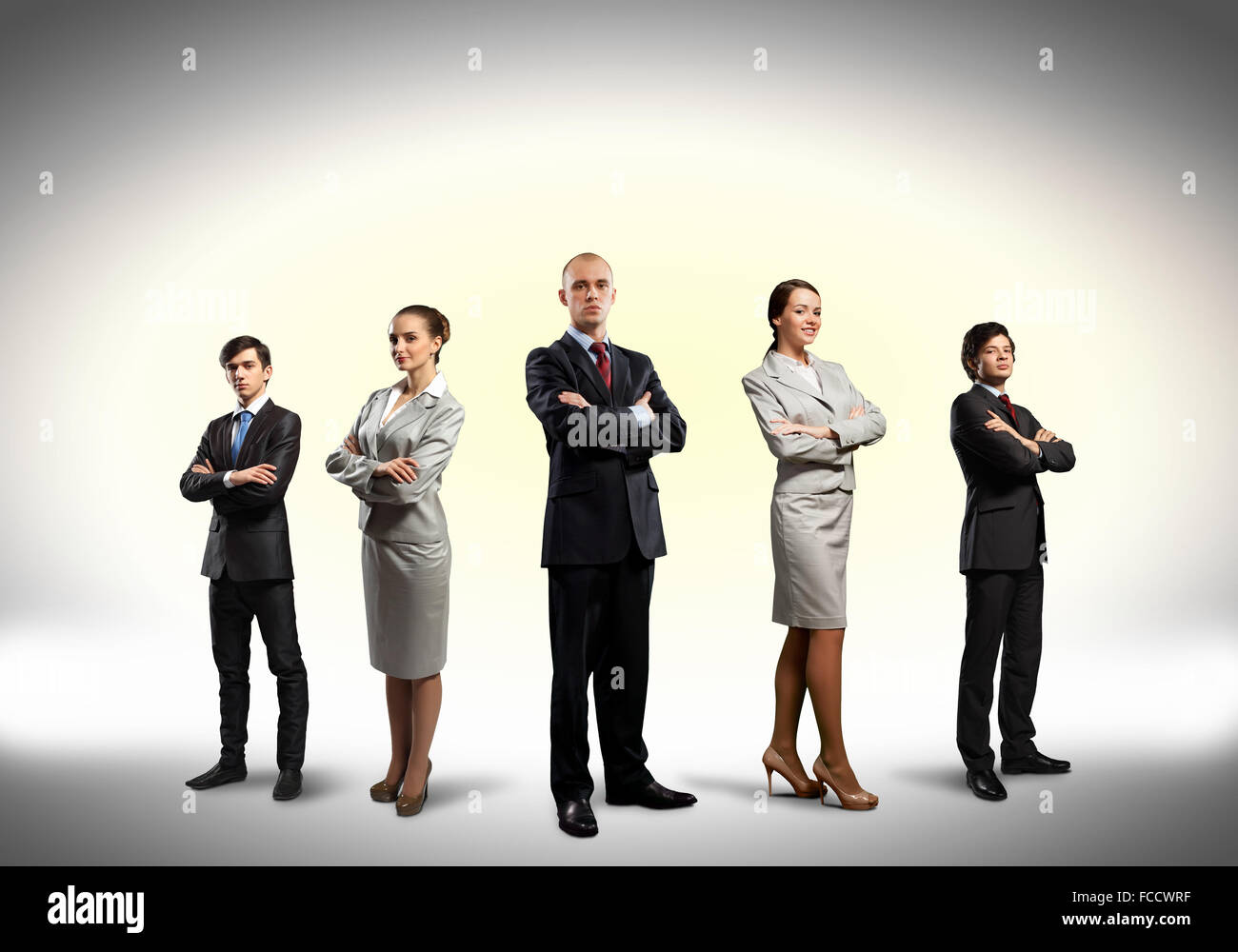 Image of businesspeople group posing. Teamwork concept Stock Photo - Alamy