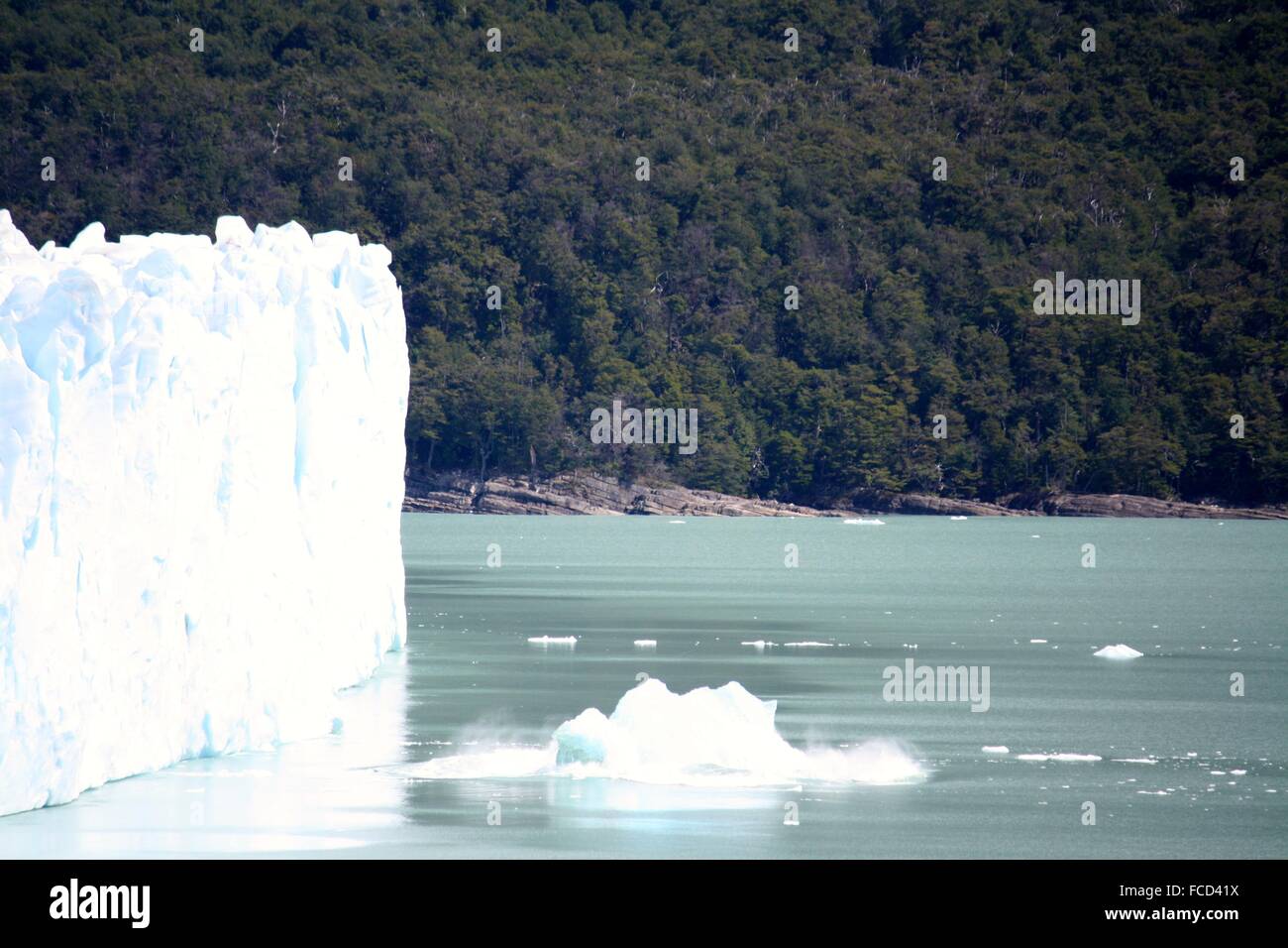 Ice Fallen From Glaciers Floating On The Sea Stock Photo