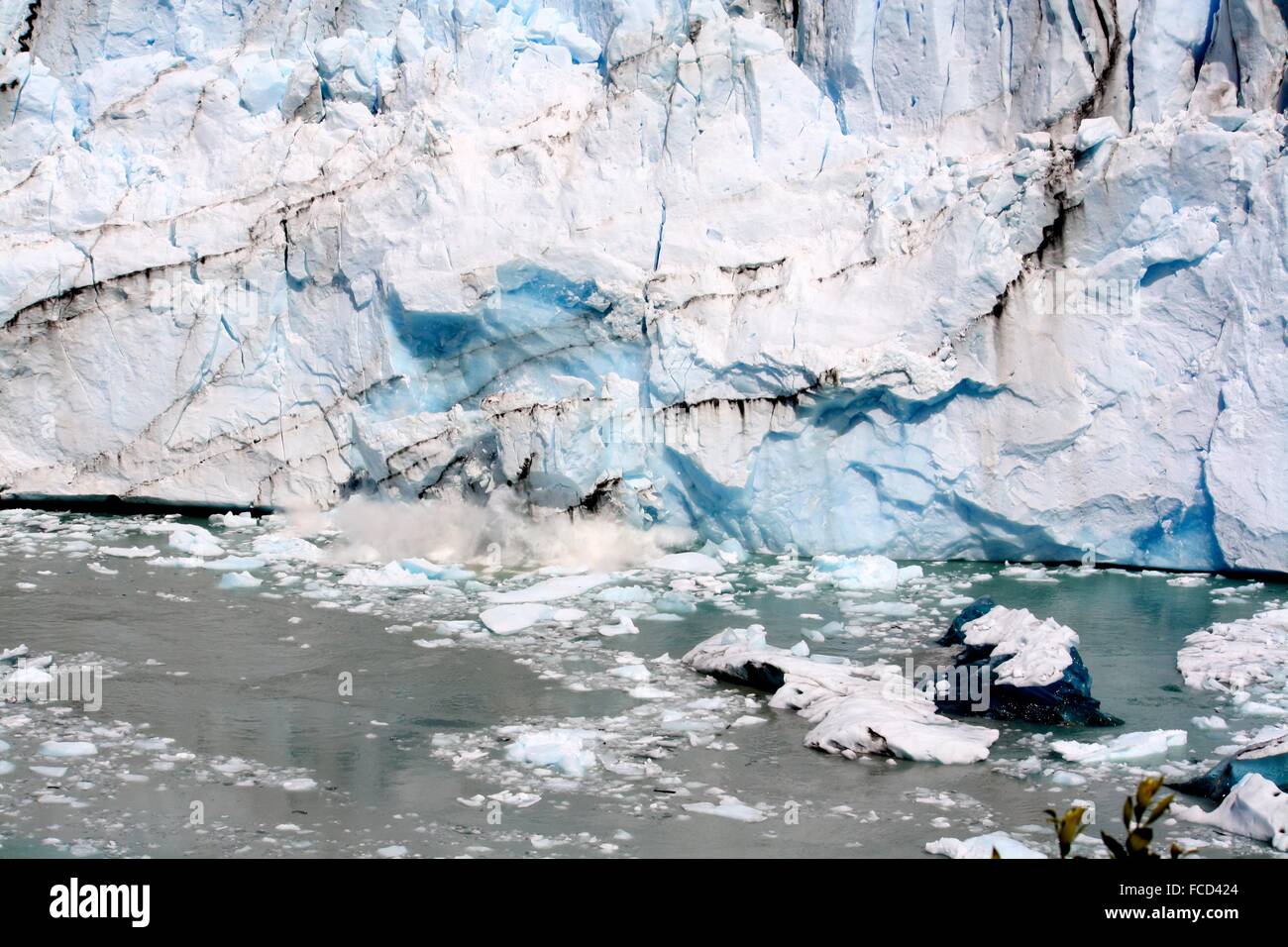 Pieces Of Ice Falling From Glaciers Stock Photo Alamy
