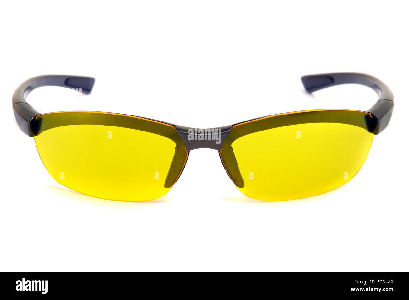 Yellow sunglasses. Front view Stock Photo Alamy