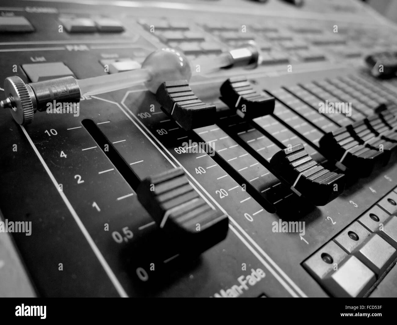 CloseUp Of Mixing Console Stock Photo Alamy