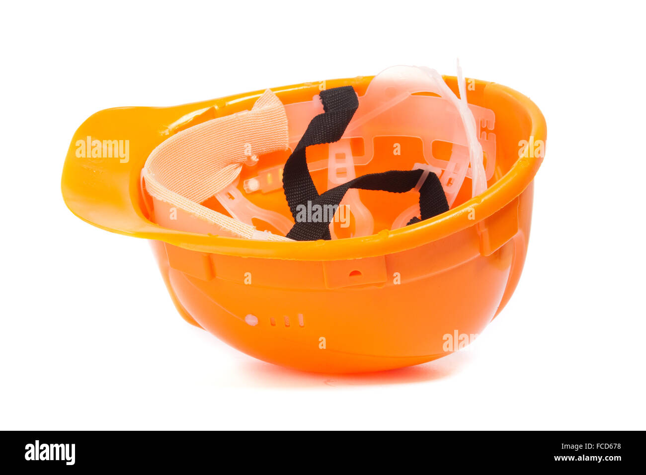 Orange plastic hard hat hi-res stock photography and images - Alamy