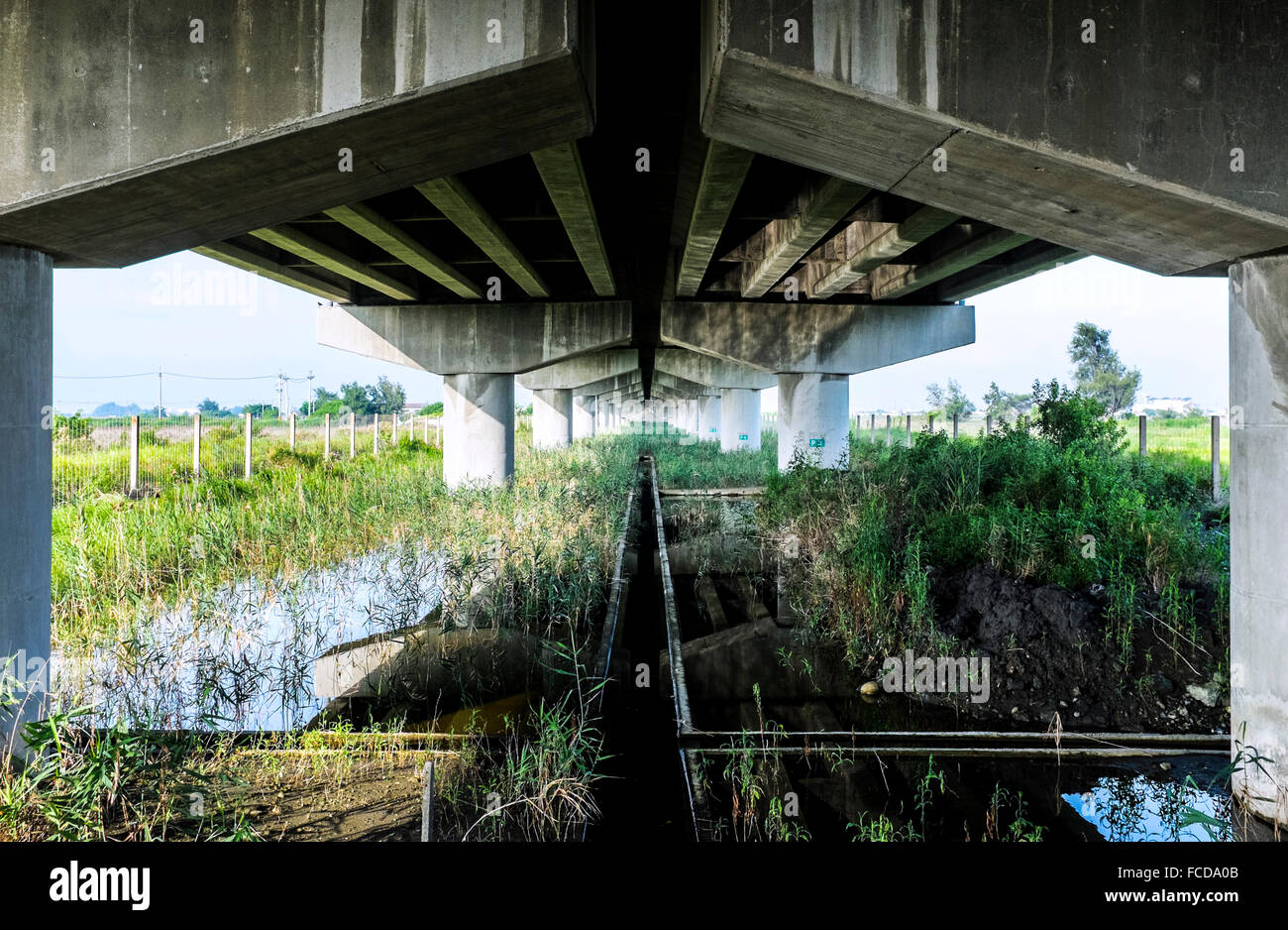 View Of Base Of Bridge Stock Photo Alamy