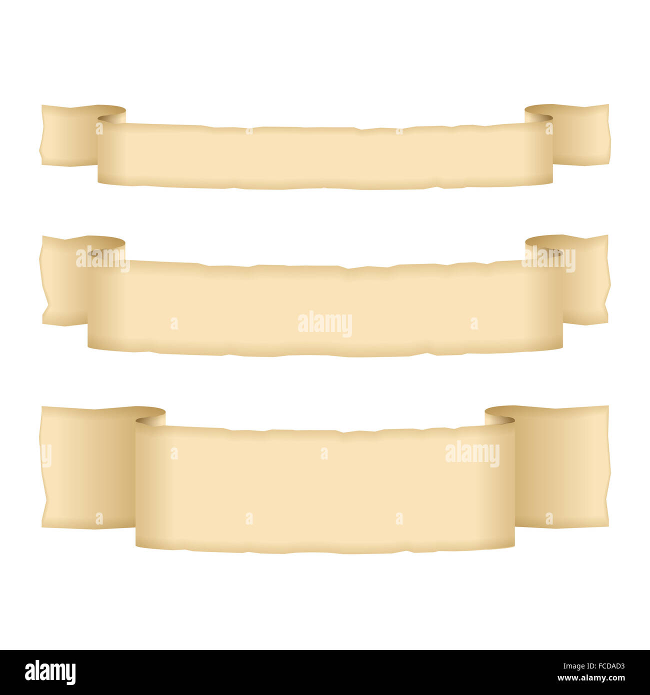 Blank old paper banners Stock Photo Alamy