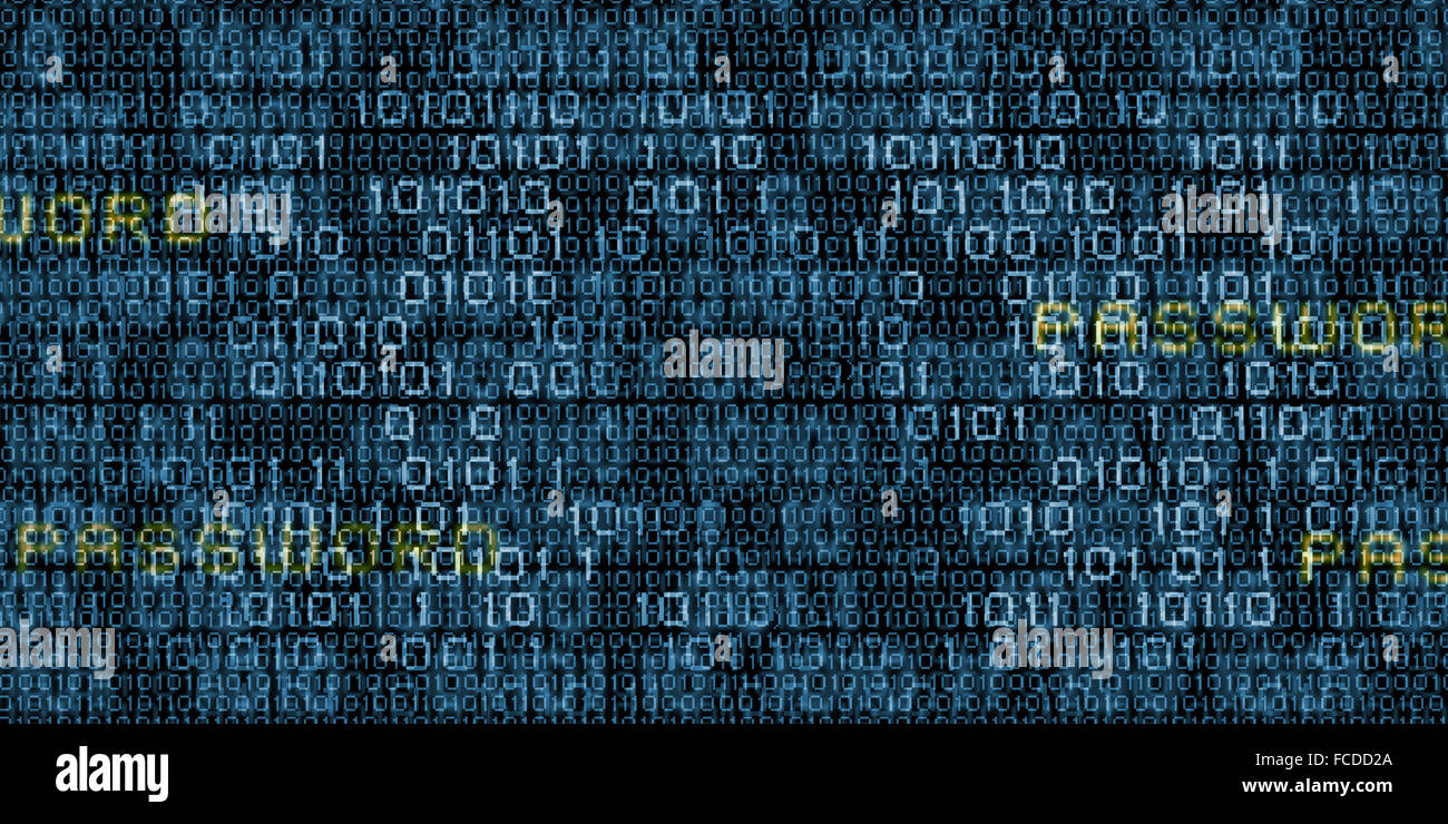 Conceptual media background image with binary code Stock Photo - Alamy