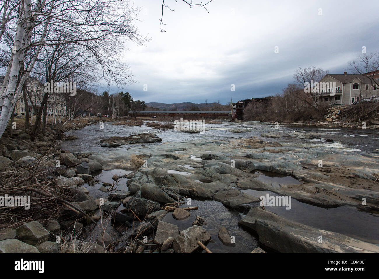 Dirty Ice On River Stock Photo Alamy