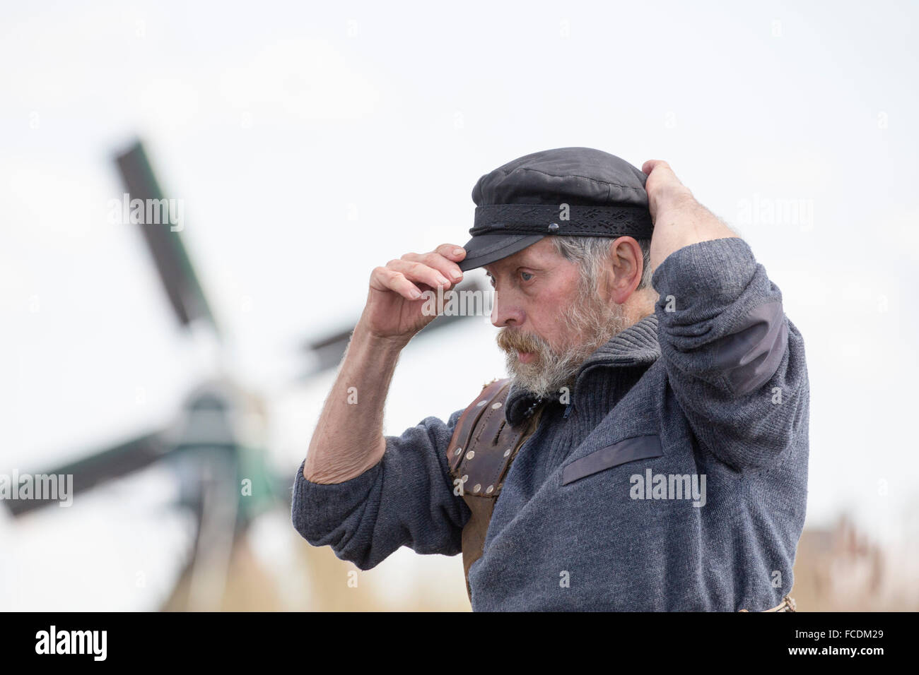 Netherlands, Reeuwijk, Oukoopse Polder, Peat dredger Stock Photo