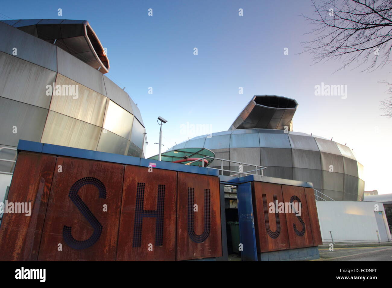 Sheffield Hallam University Students' Union building, the HUBS, in the Cultural Industries Quarter, Sheffield England 2016 Stock Photo