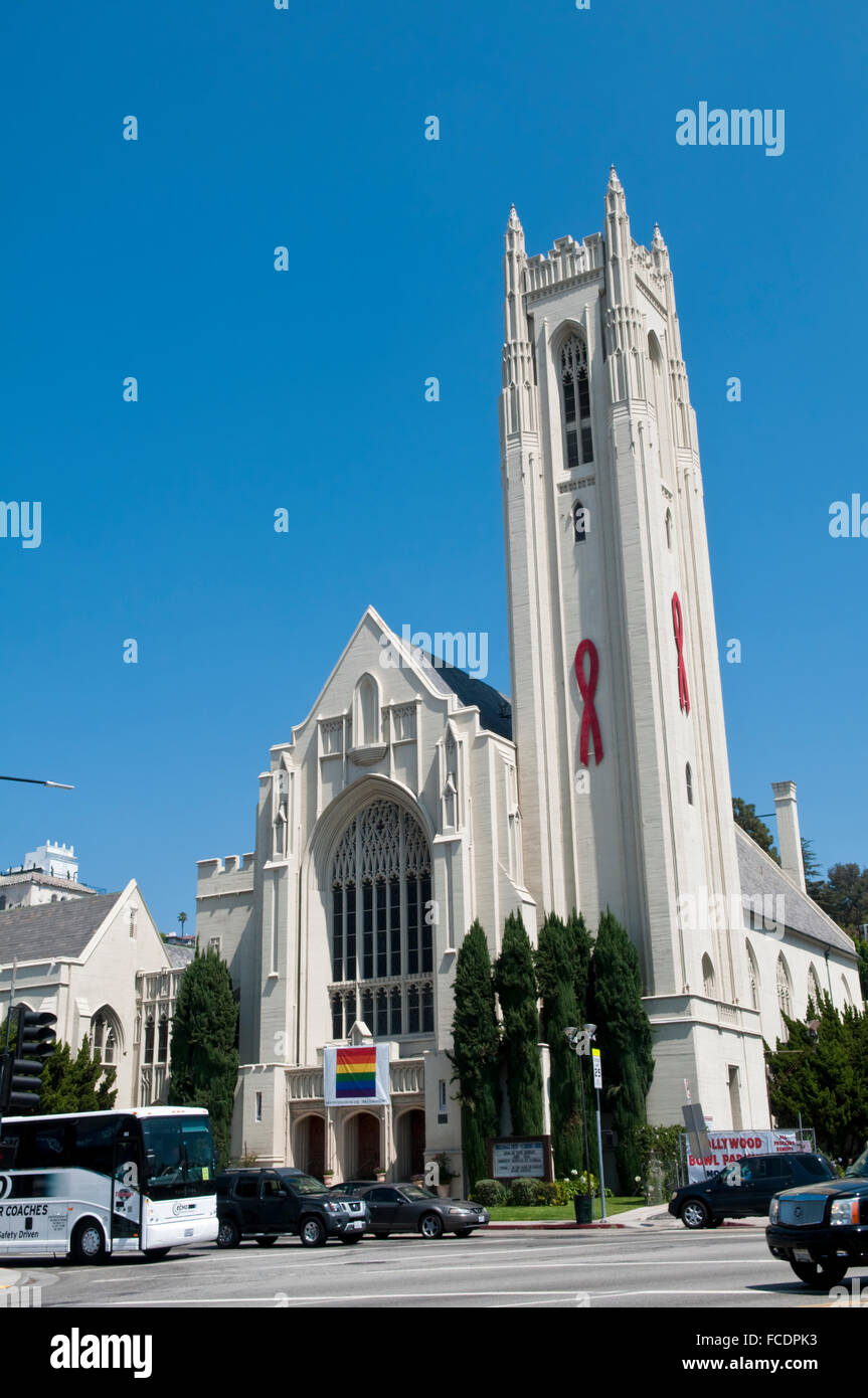 The Hollywood United Methodist Church at the intersection of Franklin