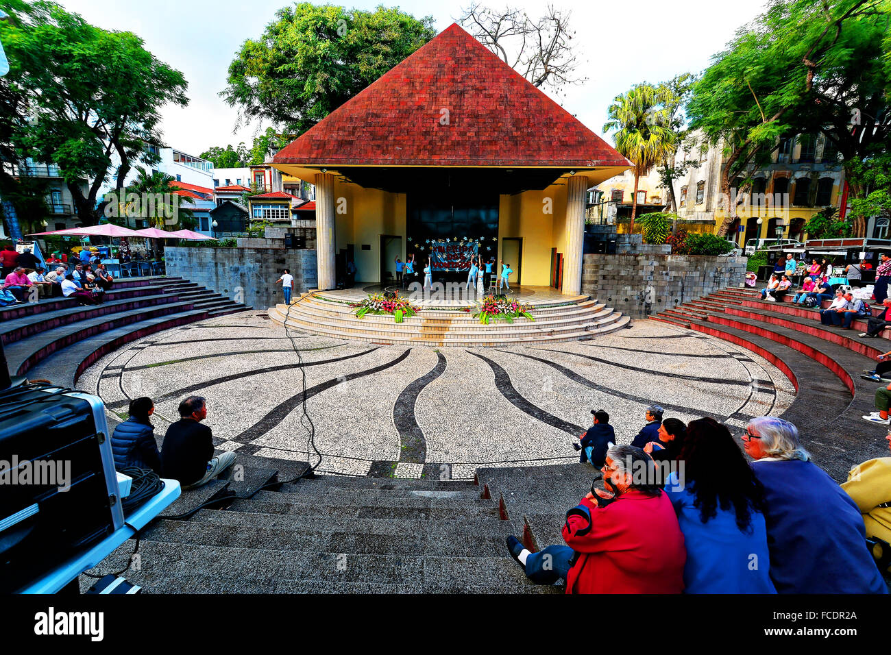 Madeira Funchal fiesta party in the park Stock Photo Alamy
