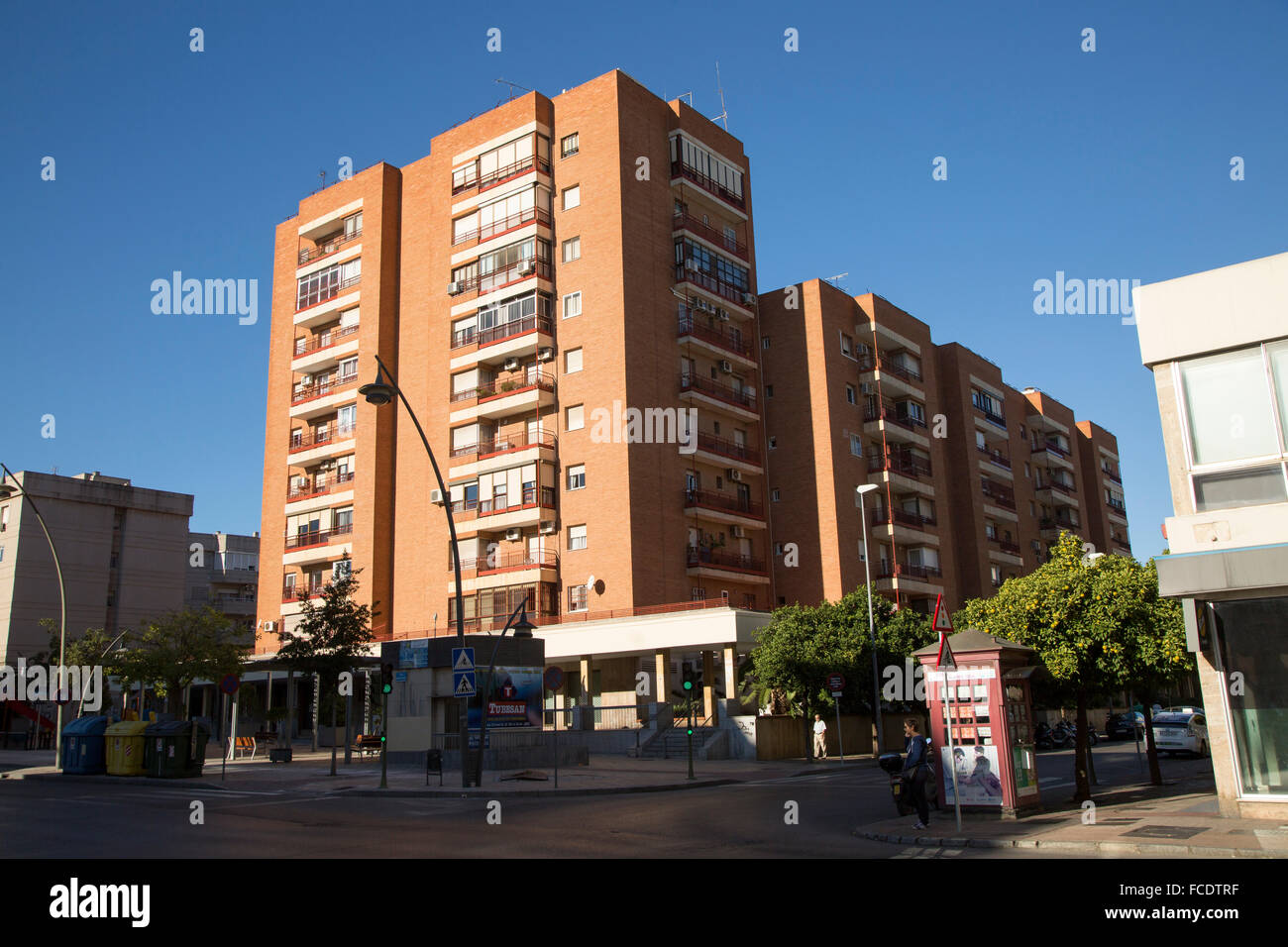 Modern apartments block housing jerez de la frontera hires stock