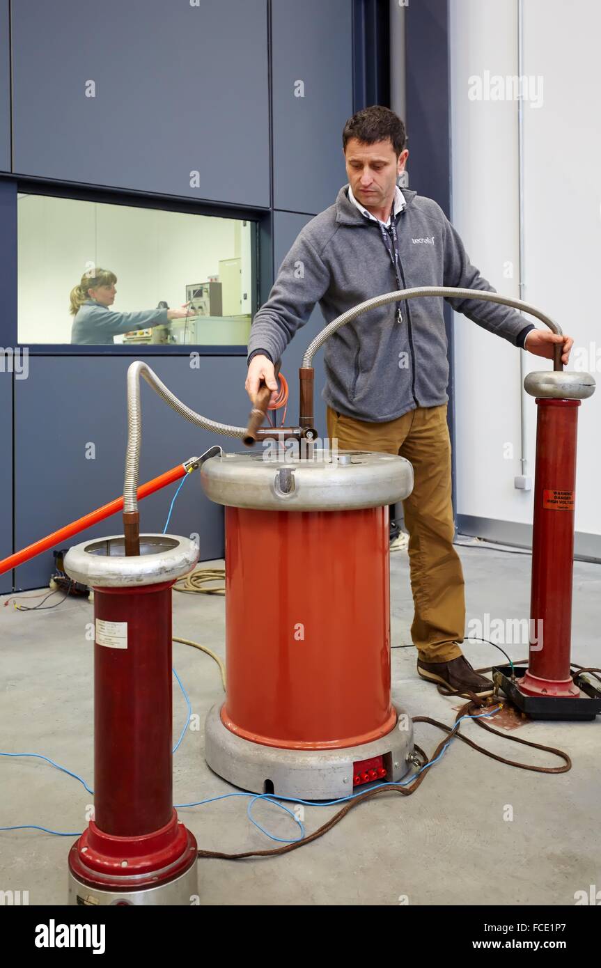 HIGH VOLTAGE LABORATORY. Test bench to conduct dielectric tests for