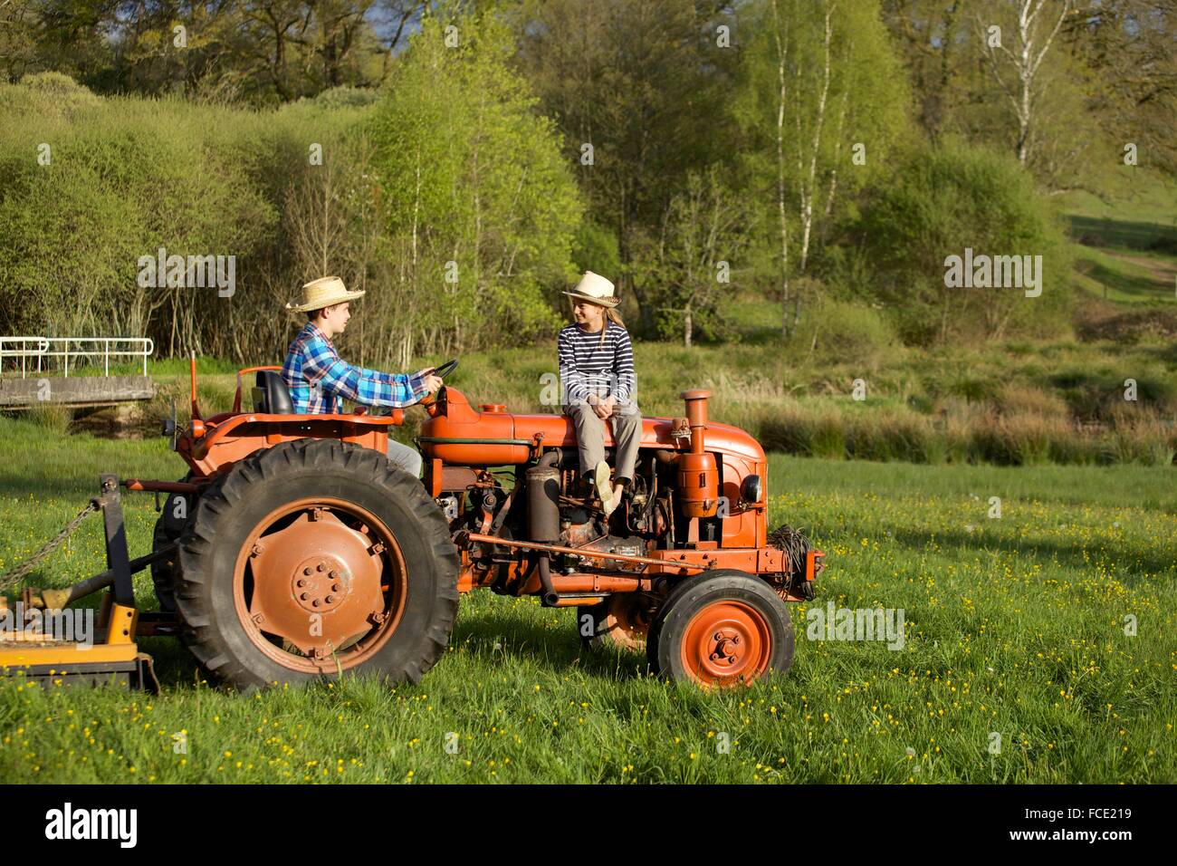 Farm tractor children hires stock photography and images Alamy
