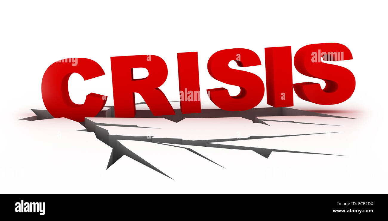 Sign crisis on white background (done in 3d Stock Photo - Alamy