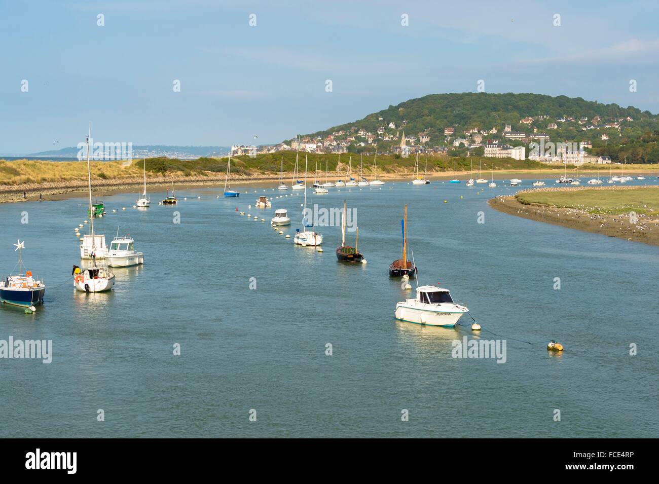 Normandy Rivers France, Normandy, Boats in the Dives river mouth Stock Photo - Alamy