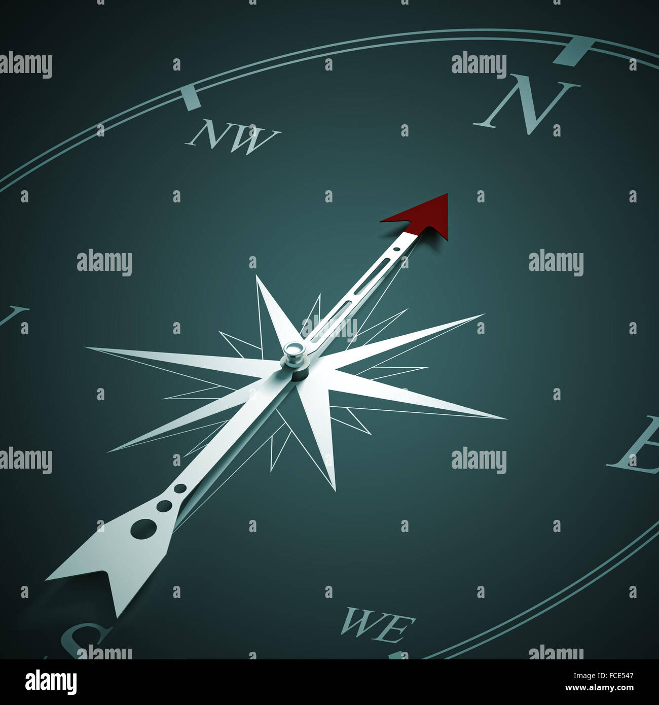 Conceptual image of compass pointing the direction Stock Photo - Alamy