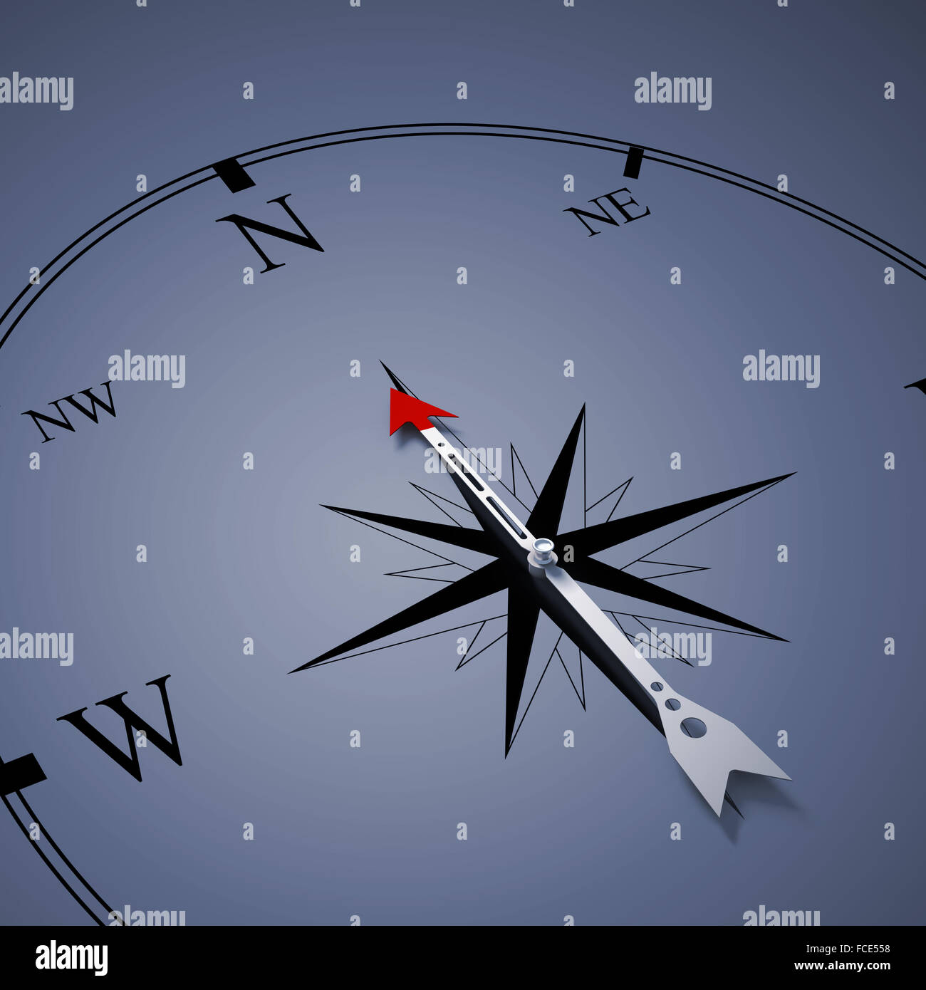 Conceptual image of compass pointing the direction Stock Photo - Alamy