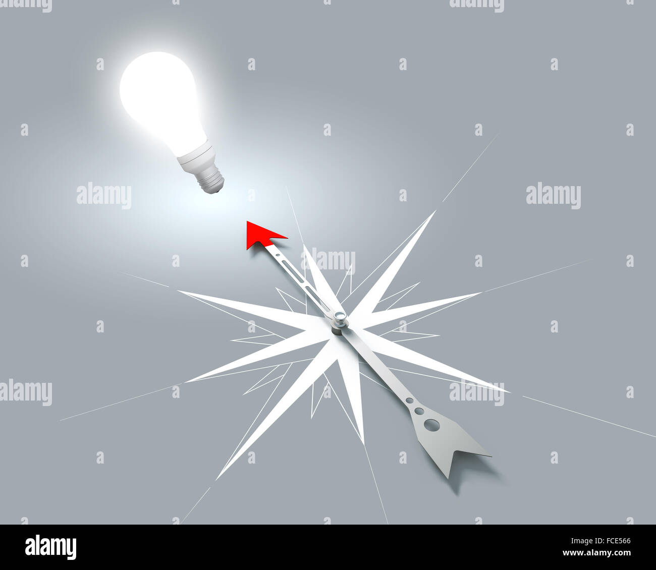 Conceptual image of compass pointing the direction Stock Photo - Alamy