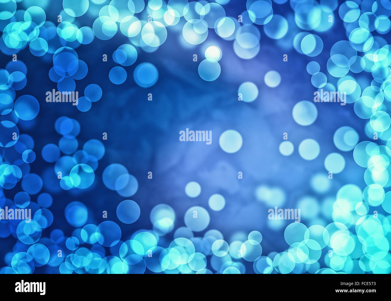 Abstract background image of blue bokeh lights and beams Stock Photo ...