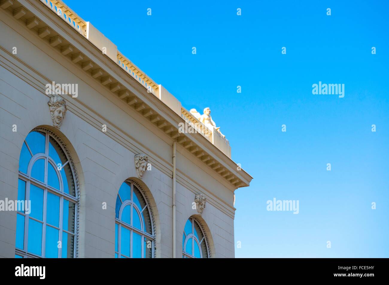 France, Normandy, Deauville casino , side view of the outside in classic style Stock Photo