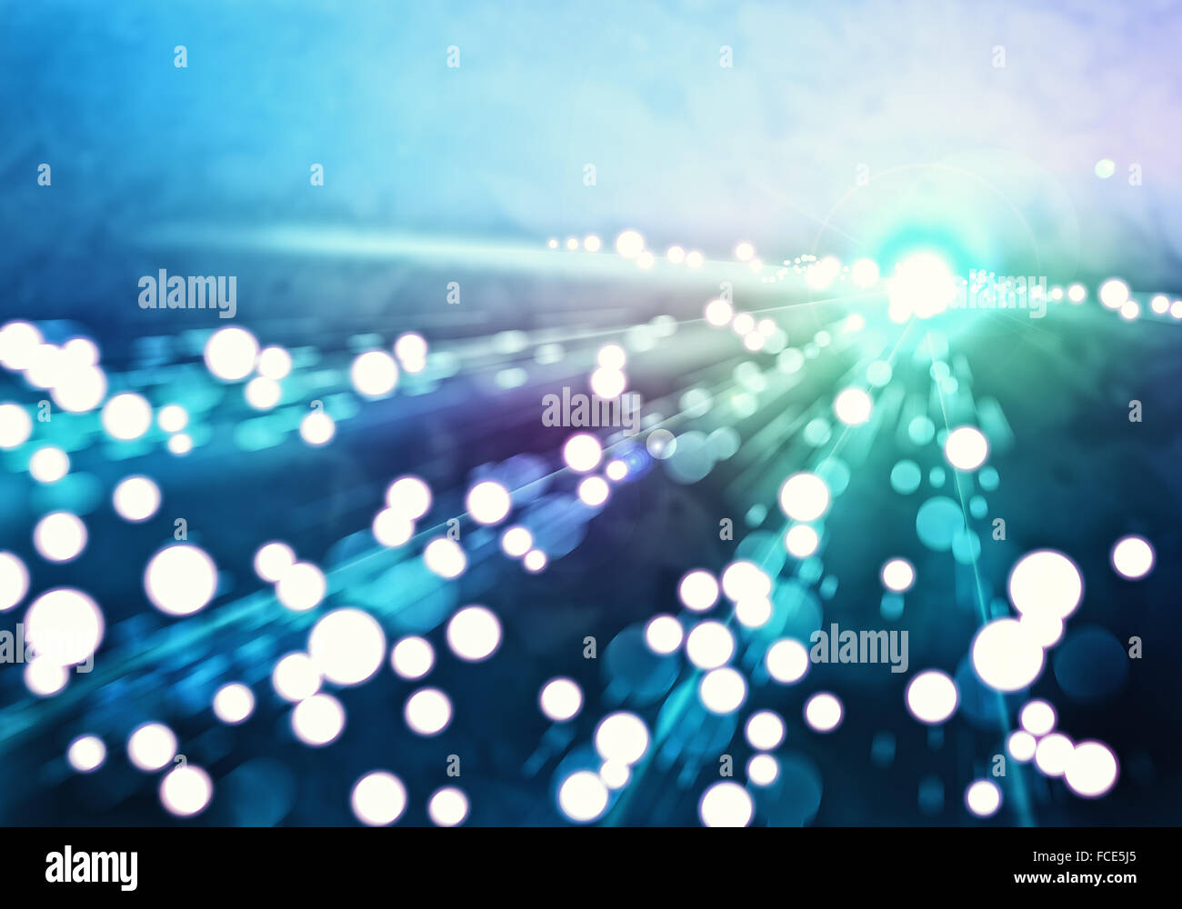 Abstract background image of blue bokeh lights and beams Stock Photo ...